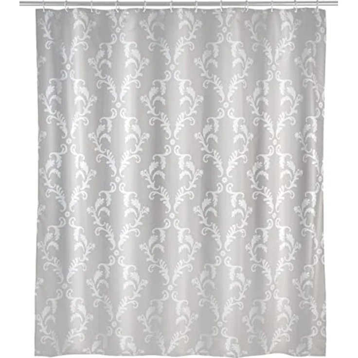 WENKO BAROQUE Duschvorhang 180 x 200 cm, Beige, waschbar – Bild 3