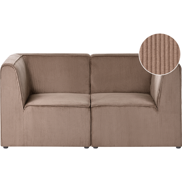 Modulsofa 2-Sitzer LEMVIG Cord Sandbeige