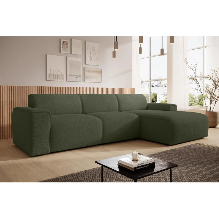 AX LIVING Couch Sofa L Form Didim mini Grün 310 cm breit, stilvoll R – Bild 1