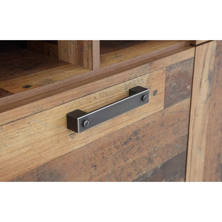 FORTE Clif Highboardvitrine, Holzwerkstoff, Grau/Braun, 91,6 x 205,4 x 41,4 cm – Bild 4