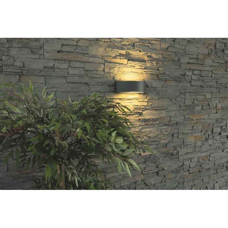 Heitronic 35279 LED Wandleuchte Hoja anthrazit E27 Up-Downlight – Bild 4