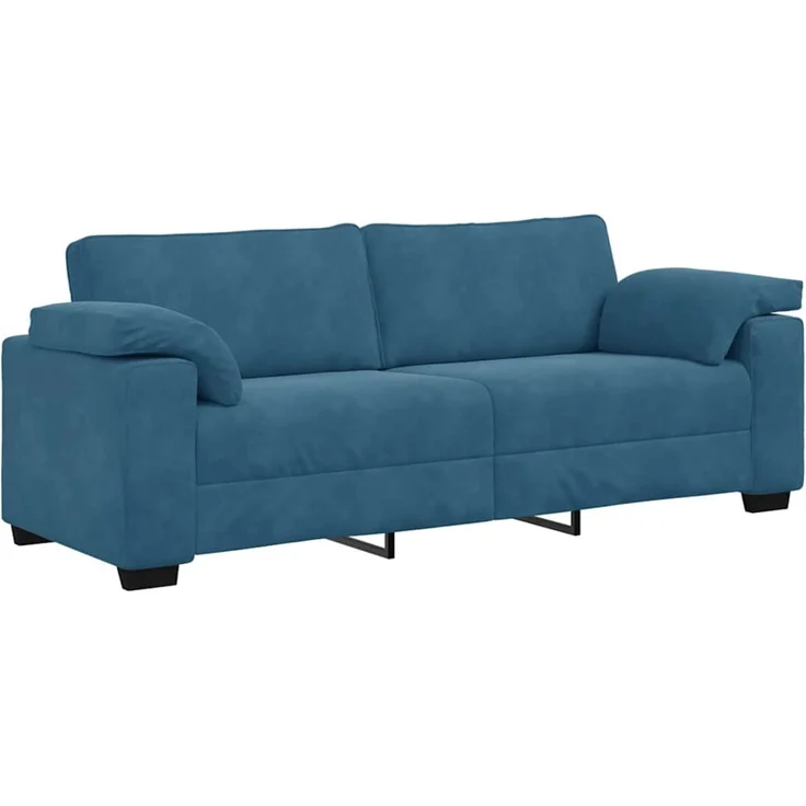 vidaXL 3-Sitzer-Sofa Blau 220x77x82 cm Samt 4105286 – Bild 2
