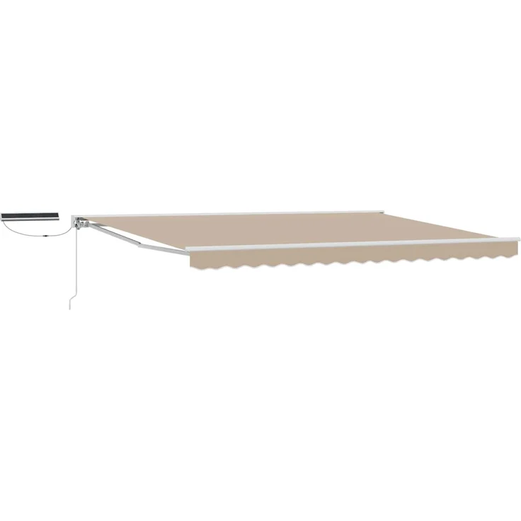 vidaXL Elektrische ausziehbare Markise Beige und Weiß 4,5 × 3 m 3421858 – Bild 2
