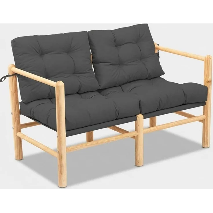 Skye Decor 'MYG04 - Anthracite' Garten-Sofa 2-Sitzer, Anthrazit, 110 x 86 x 51 cm – Bild 1