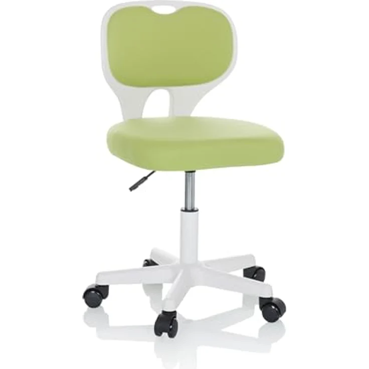 hjh OFFICE Kinder Schreibtischstuhl KIDDY TOP W Kinderbürostuhl Stoff Drehstuhl, mitwachsend, Grün, 736427 – Bild 2