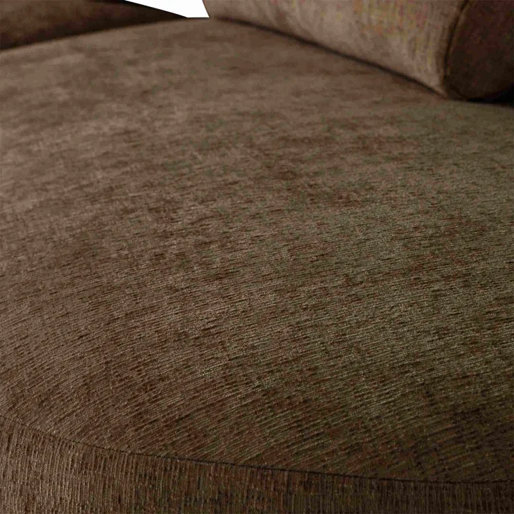 Sofa Batavier 4-Sitzer, Webstoff mit Melange-Effekt, modern halbrund, braun, großzügiges Familiensofa – Bild 6