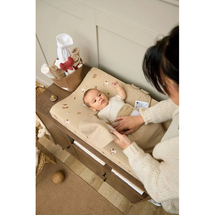 Meyco Baby Pucktuch Gefüttert Uni - Sand - 0-3 Mon – Bild 3