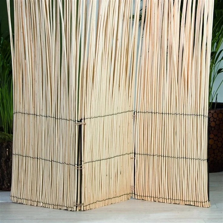 DESIGN DELIGHTS RAUMTEILER Nature |165x120 cm(HxB), geblichen | Wohlfühl Paravent aus Weidenzweigen, Raumtrenner, 3teilige Trennwand/Sichtschutz aus Weidenholz – Bild 3