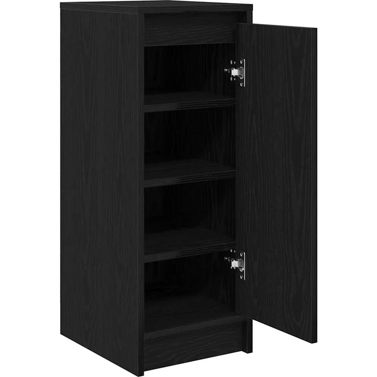 vidaXL Schuhschrank Schwarz Eichen-Optik 29,5x34x76 cm Holzwerkstoff 861860 – Bild 4