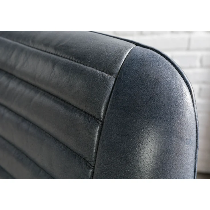 Barstuhl Echtleder 52x57x108 blau IRON LABEL #515 – Bild 4