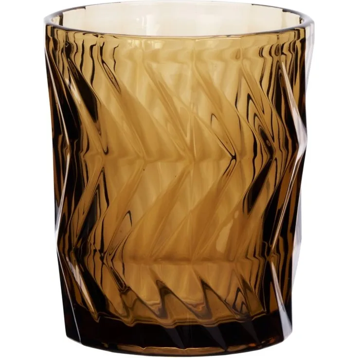 Wasserglas geriffelt braun spülmaschinenfest