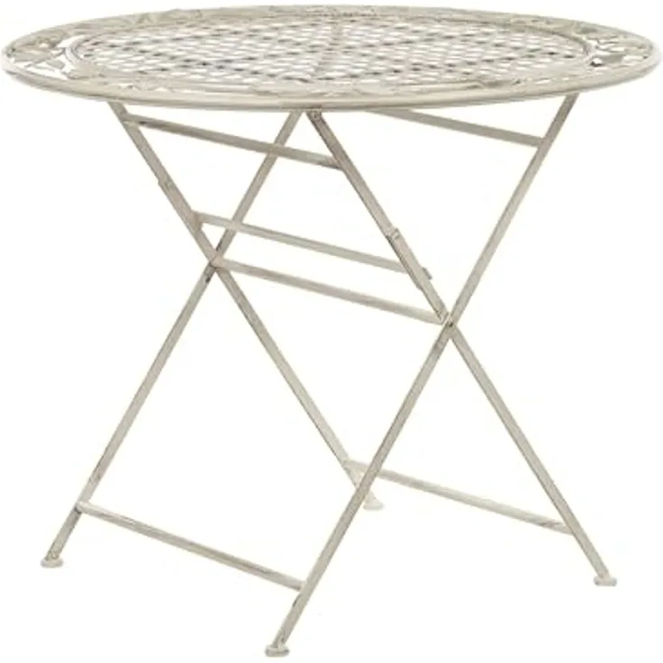 Gartentisch Metall Cremeweiß BIVIO