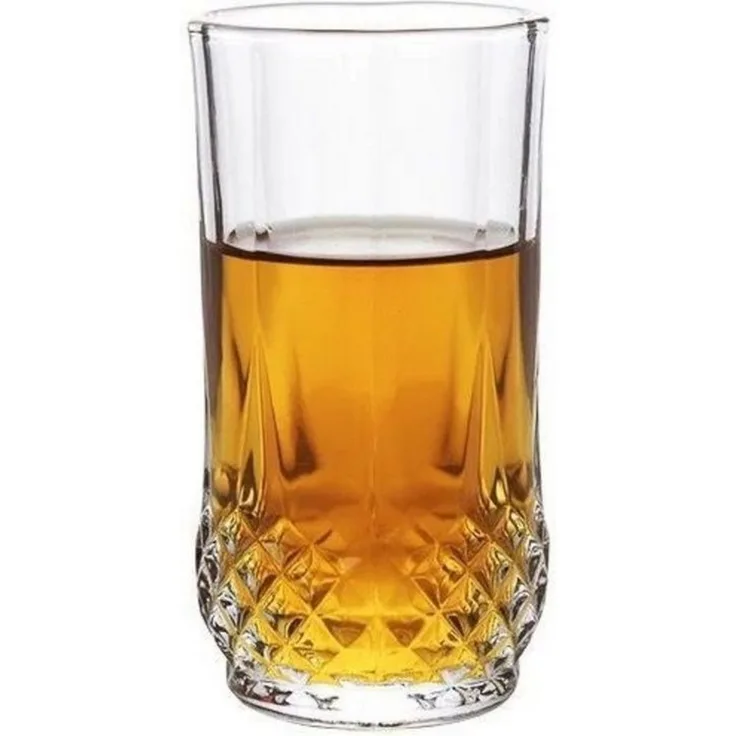 6er Trinkgläser Set 235ml in Transparent - Vintage-Retro Design