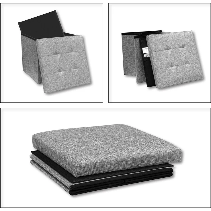 VCM Sitzbank Boxas 921038 Grau H. 38 x B. 38 x T. 38 cm – Bild 2
