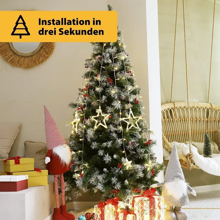 SALCAR 1,5m Christbaumbeleuchtung mit Ring – Bild 2