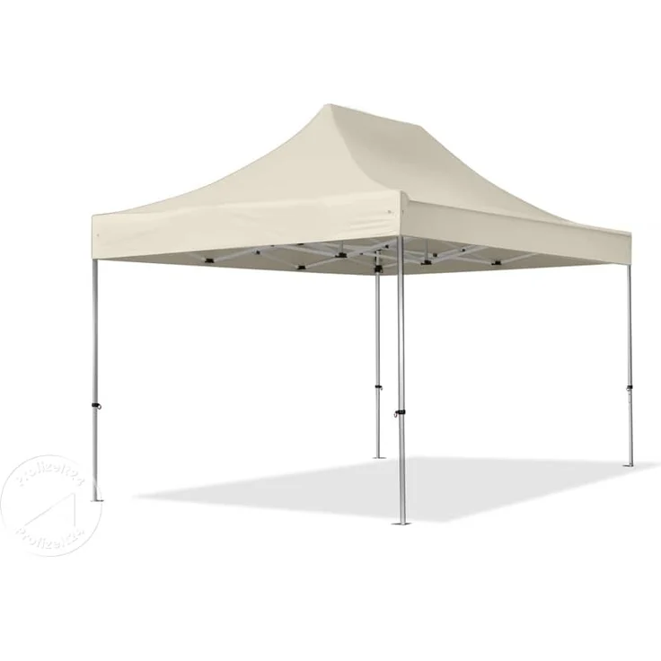 3x4,5 m Faltpavillon PROFESSIONAL Alu 40mm, Seitenteile mit Panoramafenstern, creme – Bild 2