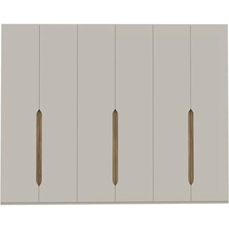 Drehtürenschrank >EDWAL< in sandfarbig / Mauvelle Eiche Dekor - 266,1x210,5x54,2cm (BxHxT) – Bild 1