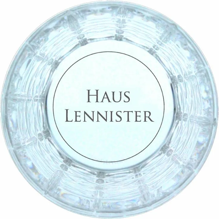 Game of Thrones Whiskygläser Set Haus Lennister, Lannister, Graviertes Whiskyglas, GoT, 2 Stück, Kristallglas, 345 ml