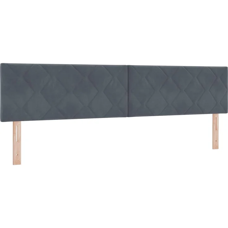 vidaXL Ottoman-Bett mit Matratze und LED Dunkelgrau 200 x 200 cm Samt 3457234 – Bild 5
