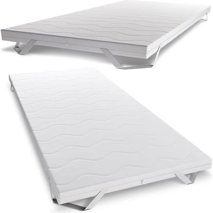 KNERST® Matratzentopper - Polyurethane Schaum, 5 cm hoch, atmungsaktiv, anpassungsfähig, pflegeleicht, Größe 90x190 cm – Bild 1
