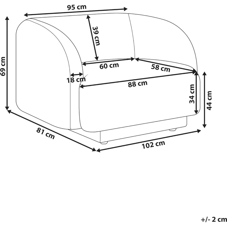 Sessel SKJANES Stoff Grau – Bild 3