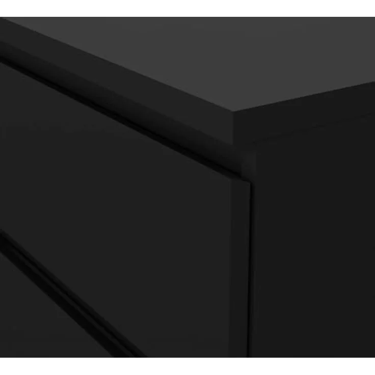 Dmora - Kommode Ingrid, Mehrzweckkommode, Schlafzimmerkommode, Schrank mit Schubladen, 154x50 h70 cm, Schwarz – Bild 5