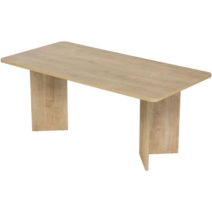 Modern Dining Table, Honey Oak, 180 x 90 x 75 cm | 100% Melamine Coated Particle Board, Thickness: 25 mm | Durable & Stylish Design, 70 kg Capacity, Perfect for Contemporary Dining Spaces – Bild 1