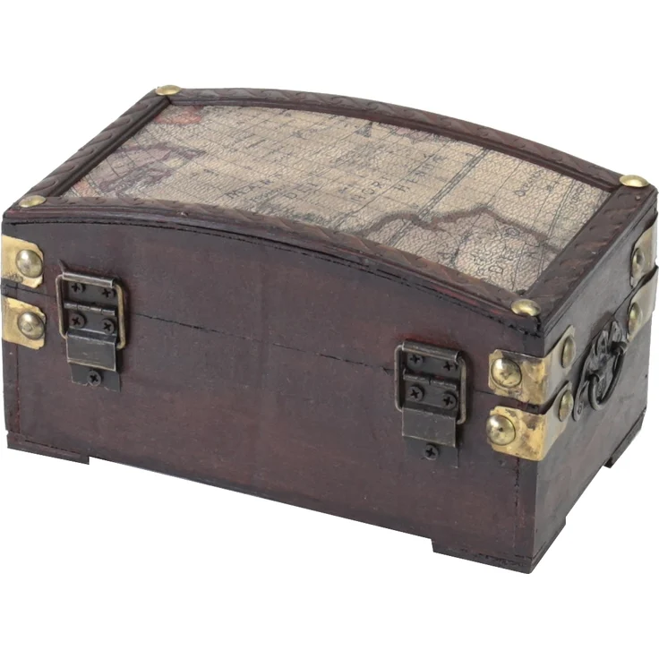 HMF Schatzkiste Handgefertigte Schmuckschatulle aus Holz, dekorative Holzkiste 17 x 10 x 9 cm Kolumbien – Bild 4