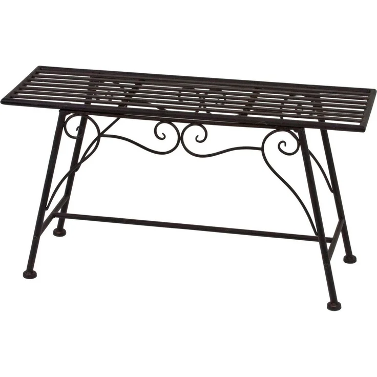 Gartenbank LORIN dunkelbraun lackiert, Rost-Optik – Bild 3