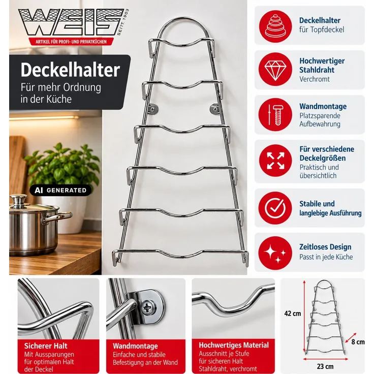 Deckelhalter Topfdeckelregal