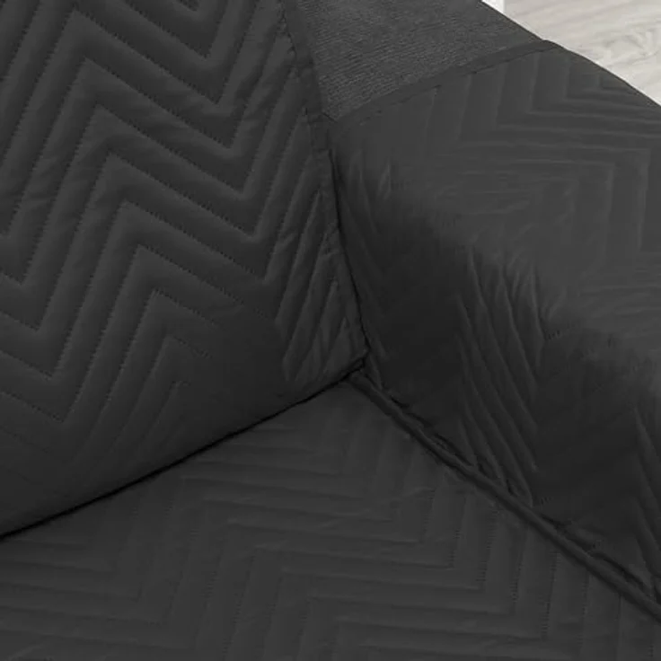 Martina Home Bezug für Chaiselongue, gepolstert, Milano, 280, Schwarz – Bild 5