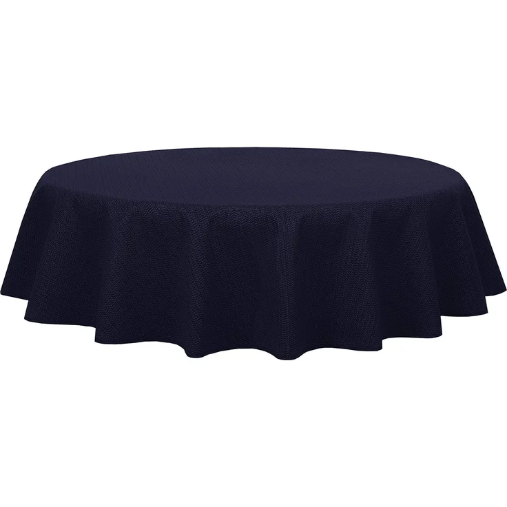 Brandsseller Gartentischdecke Ø 160 cm Tischdecke mit Paspel Outdoor Tischtuch rund Weichschaum für Garten, Terrasse, Balkon wetterfest rutschfest - Blau – Bild 1