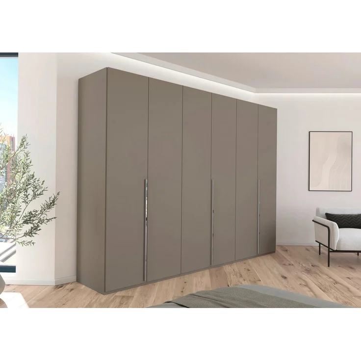 rauch Kleiderschrank Drehtürenschrank Schrank Garderobe Wäscheschrank BESTSELLER MONTCLAR (3 Ausstattungen BASIC/CLASSIC/PREMIUM (SOFT-CLOSE), Breiten 201-400 cm) Front in Glas/Hochglanz/Dekor/Grauspiegel in 5 Breiten MADE IN GERMANY – Bild 2