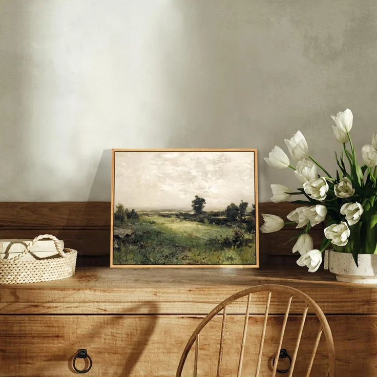 Vintage Leinwand Bilder mit Rahmen 20x25 cm – Bild 2