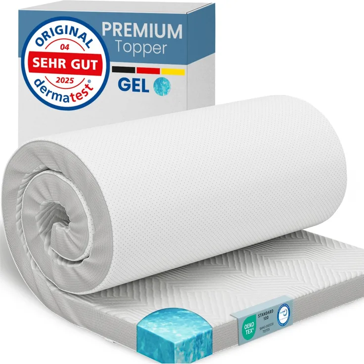 ELONEO Gel Topper Matratzenauflage 140 x 200 x 5 cm