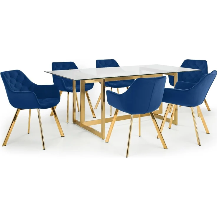Julian Bowen Lorenzo Esszimmerstühle, 2er-Set, Blau – Bild 6