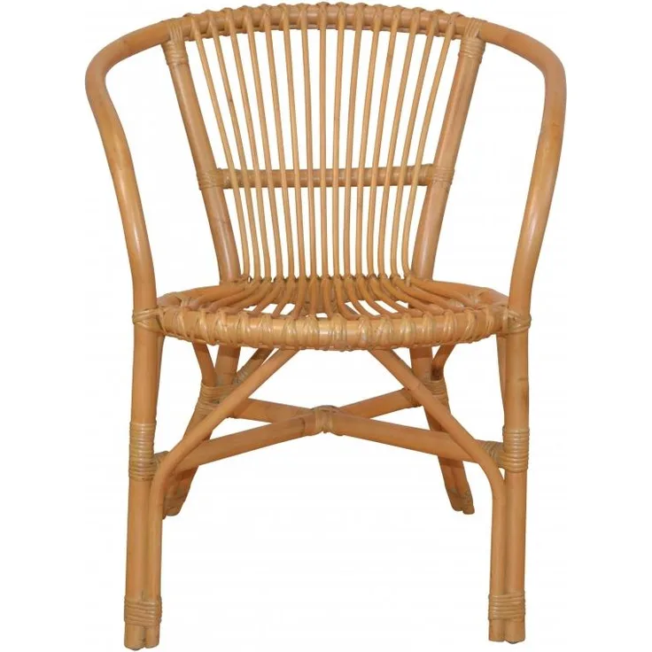 Rattanstuhl "Dunja II" handegemacht, honigfarben