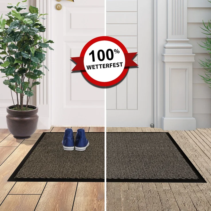 Furni24 Fußmatte - Beige-Schwarz, 80 x 120 cm – Bild 7