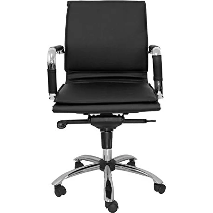 Piqueras y Crespo Modell ALCARAZ – Bürostuhl, ergonomisch, mit Mechanismus Umkippen, mehrere Liegepositionen – Sitz und Rückenlehne aus Kunstleder schwarz – Bild 4
