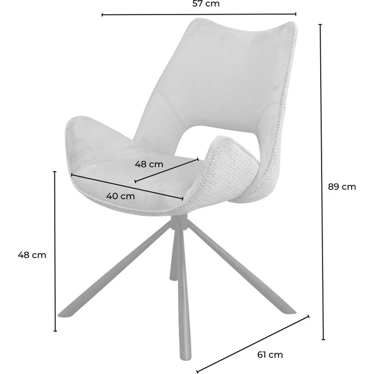 KAWOLA Polsterstuhl VELO (1 St), Drehstuhl Stoff verschiedene Farben – Bild 7