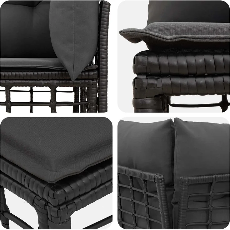 vidaXL 4-Sitzer Garten-Sofa mit linker Armlehne 4 pcs 4-Sitzanzahl 42026733 – Bild 7