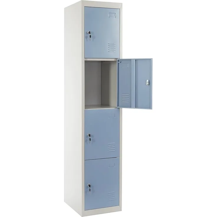 Mendler 'Boston T163' Schließfach, Metall, 180 x 38 x 45 cm, Blau