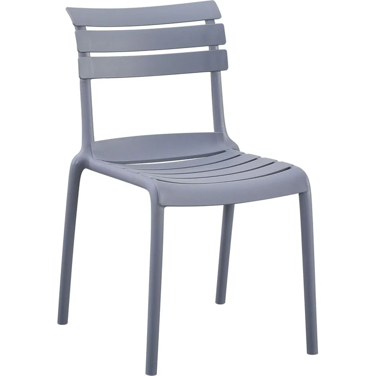 Gartenmöbel-Set KLARA mit 2 Stühlen - 190 x 72 x 82 cm, Kunststoff, Grau | Balkonset Gartenset Tisch mit Stühlen Bistroset Outdoor – Bild 7