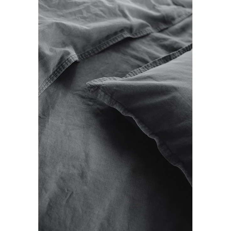 Hahn Renforce Bettwäsche 200x200 stonewashed grau anthrazit 123061-888 – Bild 3