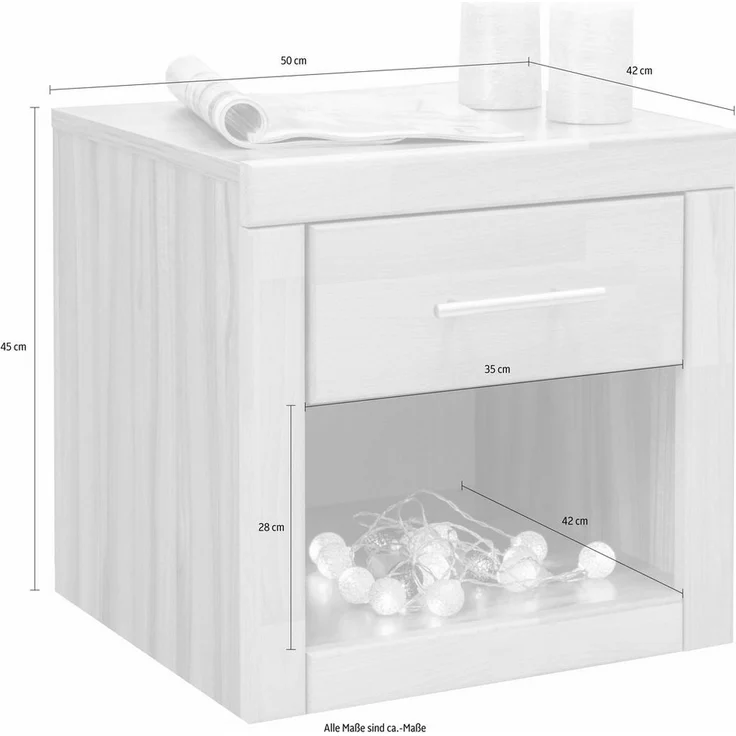 Home affaire Nachtkonsole Triest, 1 mit Schublade, Breite 45 cm – Bild 3