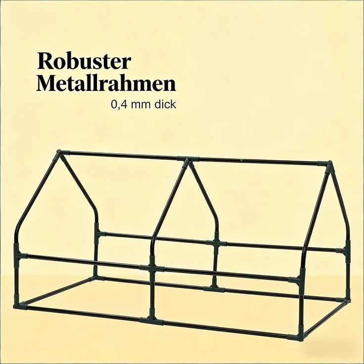 Wohnora-Balkon Gewächshaus,Kleines Gewächshaus im Freien,Mini Gewächshaus,H 60cm x T 120cm x B 60cm,Grün – Bild 1