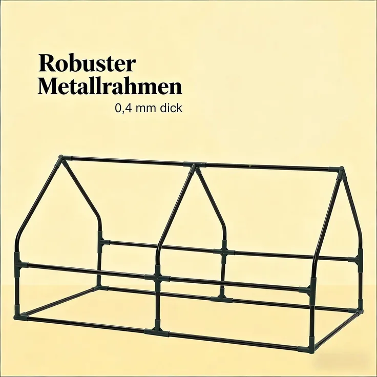 Wohnora-Balkon Gewächshaus,Kleines Gewächshaus im Freien,Mini Gewächshaus,H 60cm x T 120cm x B 60cm,Grün