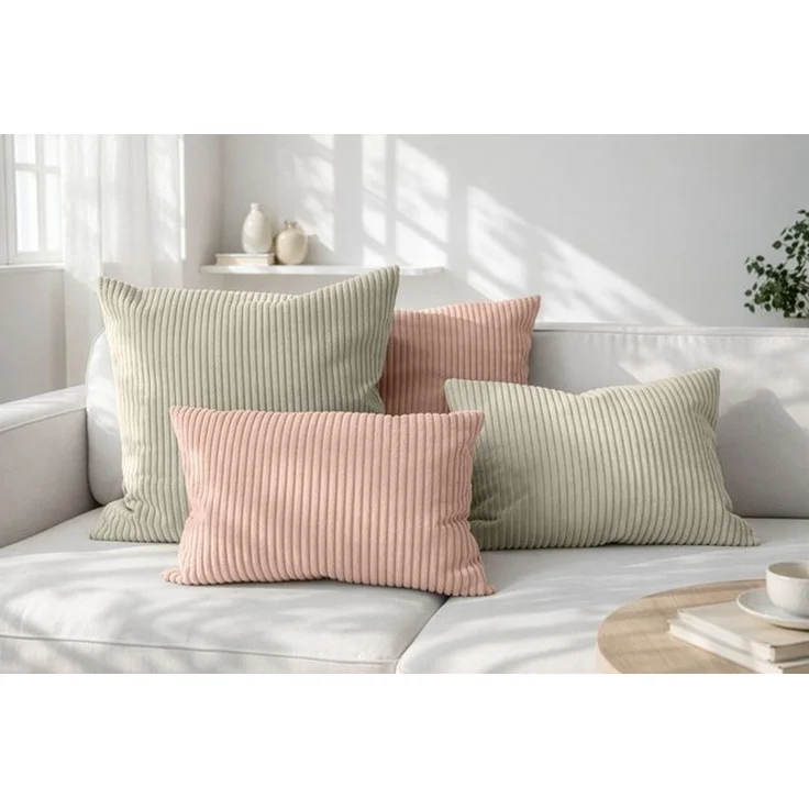 Amilian Dekokissen 4er Set mit Füllung - weiche Sofakissen - 2x 40x40 cm + 2x 35x45 cm, (4 Stück) Kuschelkissen - Couchkissen mit Kissenfüllung - Zierkissen – Bild 4