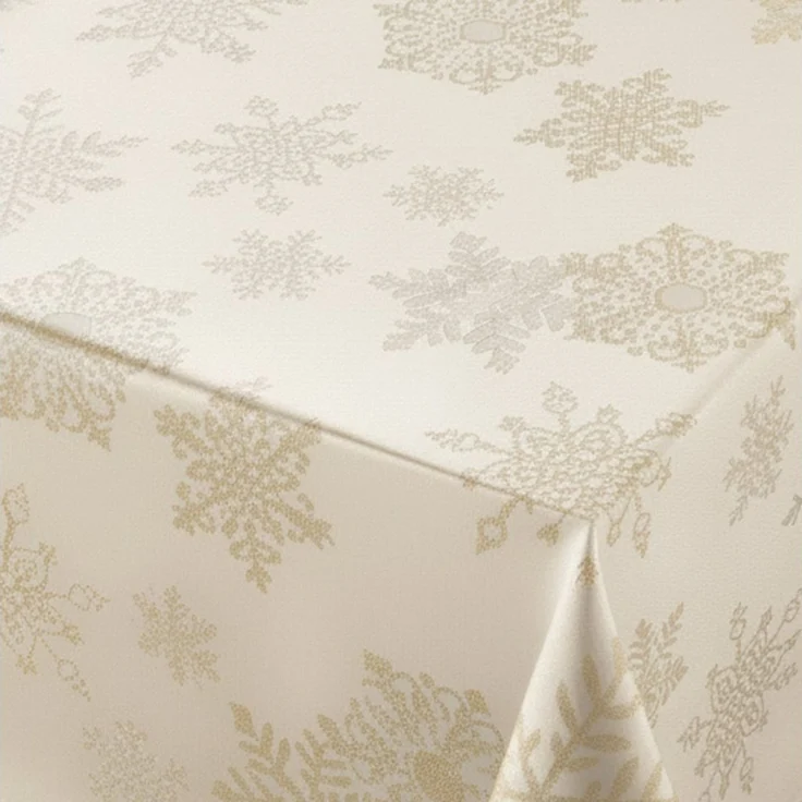Beautex Tischdecke Lurex Tischdecke Weihnachten, Silber Gold glänzend, Weihnachtstisch (1-tlg) – Bild 1