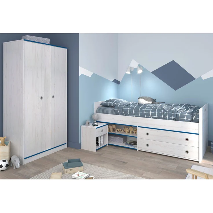 Parisot Kinderzimmer und Jugendzimmer Smoozy in weiß Kiefer Set 3-tlg. – Bild 1